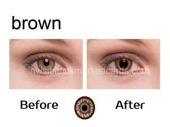 Contactlenzen voor bruine ogen, IR of UV contactlenzen , Marked Cards