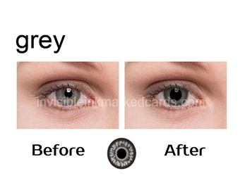  Contactlenzen voor grijze ogen, IR of UV contactlenzen, Marked Cards
